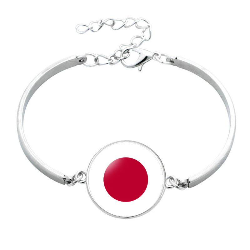 Asian National Flag Time Stone Palestine Bracelets