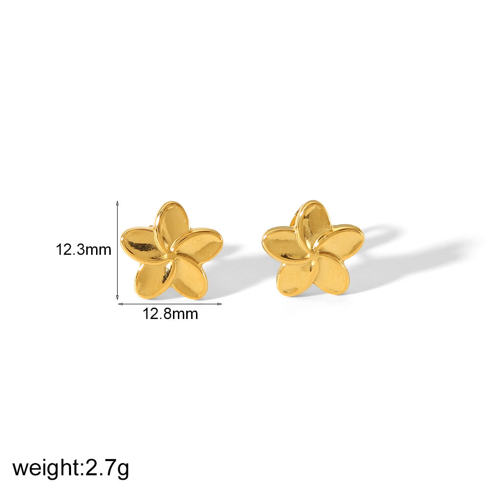 Flower Niche High-grade Butterfly Stainless Steel Earrings