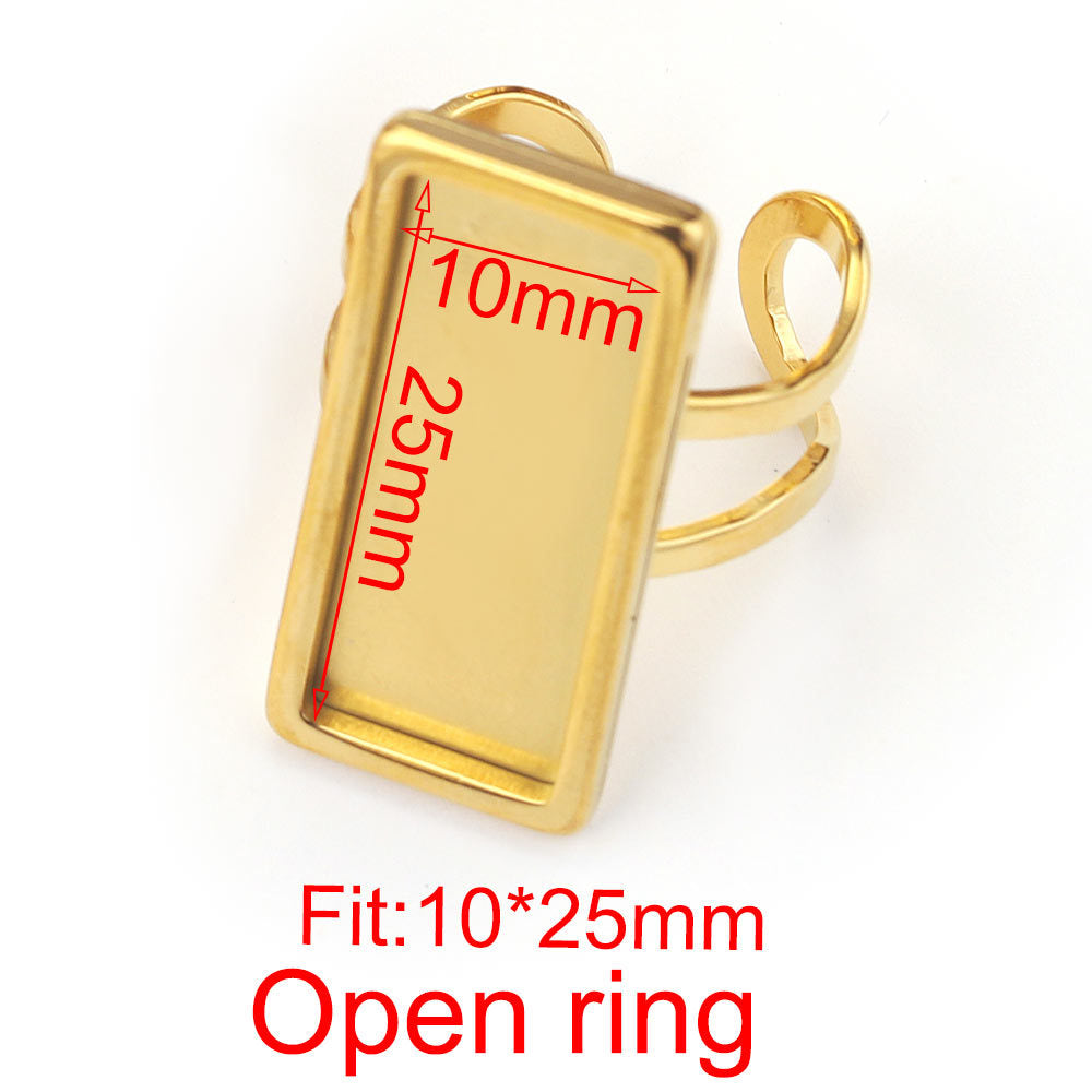 Stainless Steel Adjustable Round Tray Square Ring