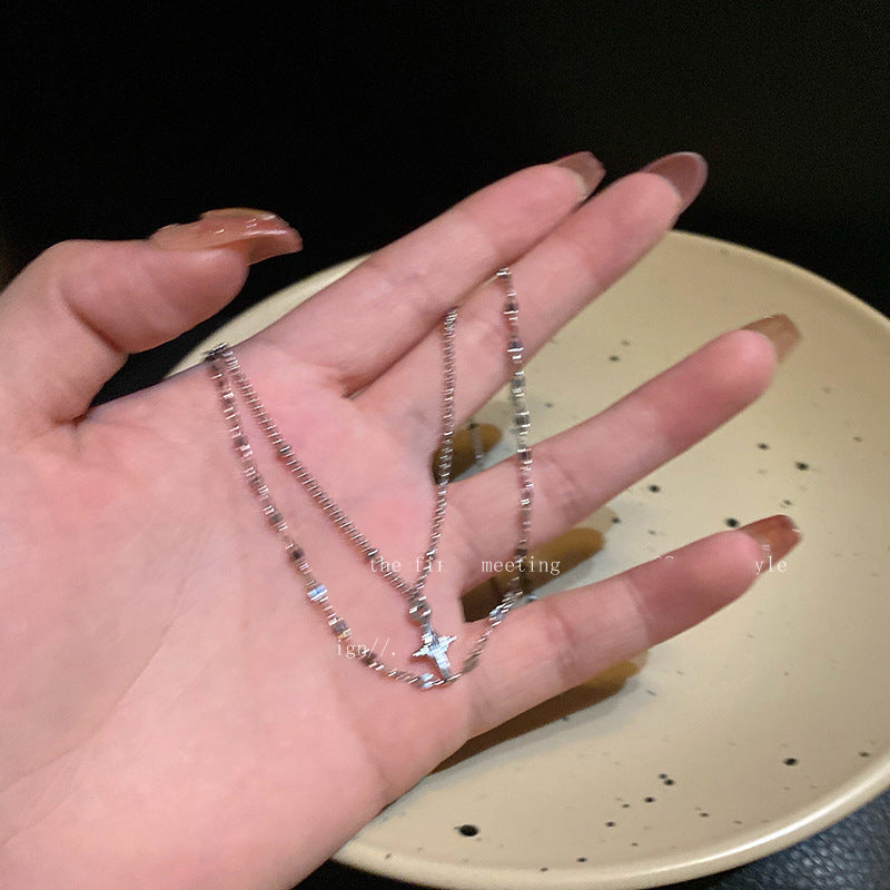 Women's Double Layer Twin Light Luxury Minority Necklace