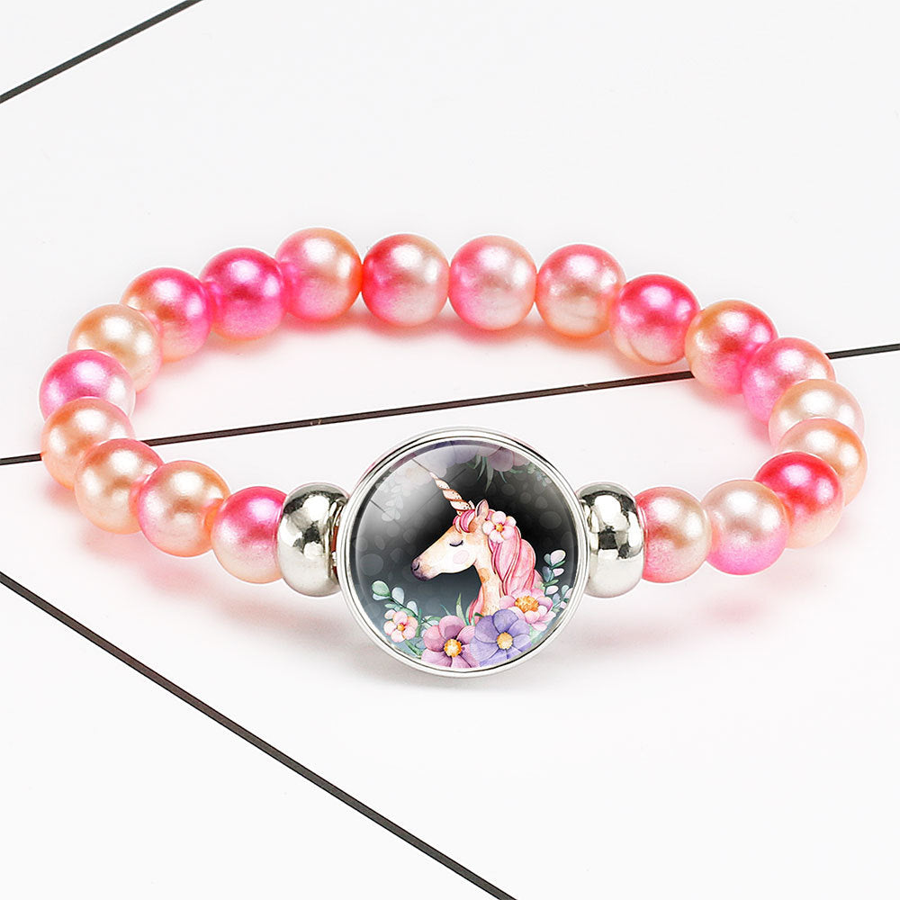 Children's Creative Cartoon Unicorn Telescopic Pegasus Rainbow Bracelets
