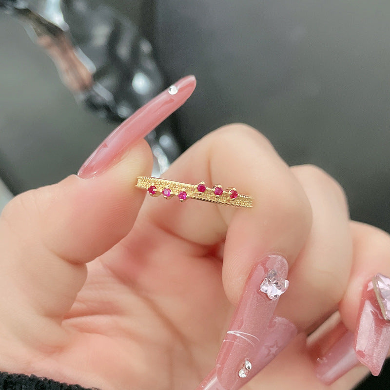 Opening Female Cold Style Metal Sweet Cool Rings