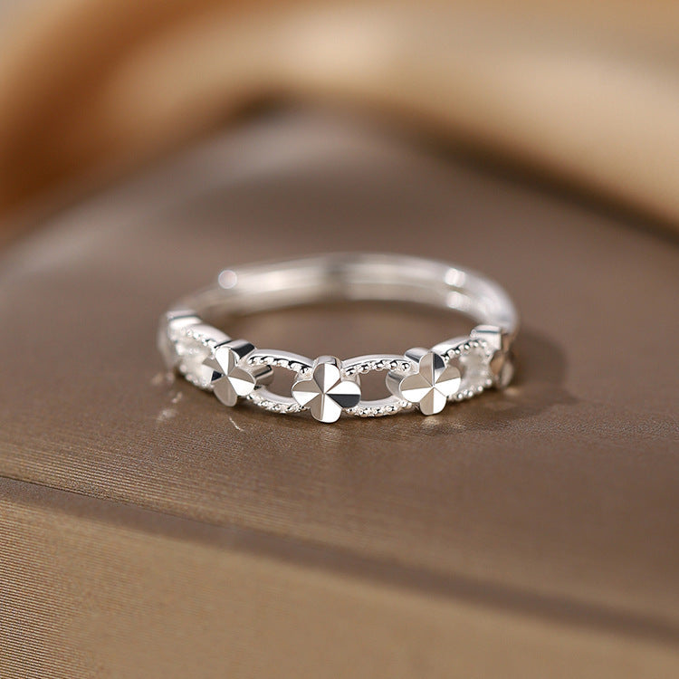 Women's Rich Hand Vietnam Alluvial Open Coin Sand Ring