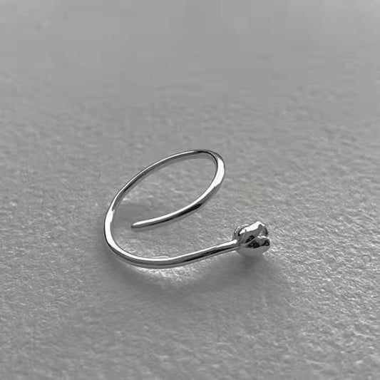 Rose Flower Finger Opening Adjustable Simple Rings