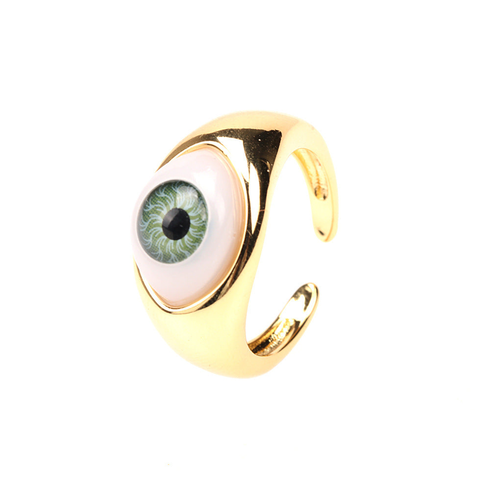 Ornament Fashion Devil's Eye Resin Blue Eyes Rings