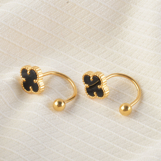 Korean Style Simple Temperament Four Leaf Clover Ear Earrings