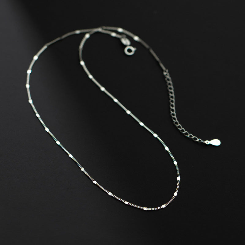 Style Thin Chain Curb Graceful Personality Square Necklaces