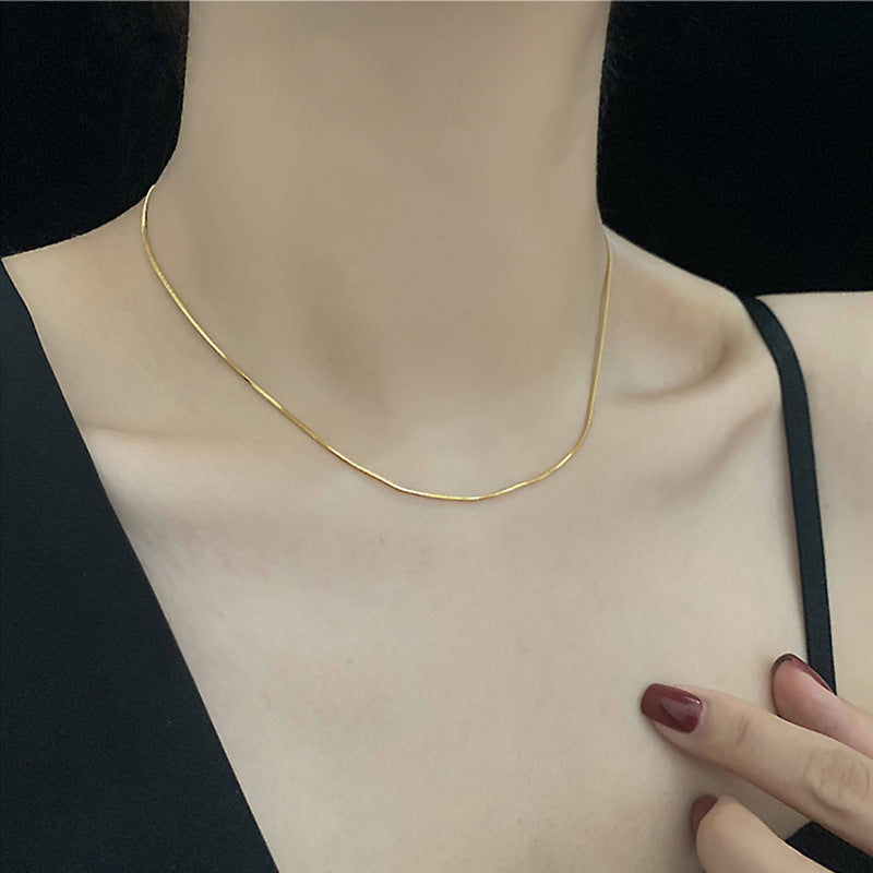 Snake Bone Female Vacuum Electroplating Furnace Necklaces