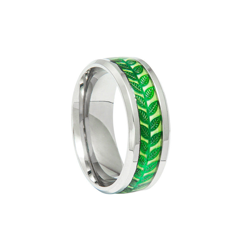 Olive Leaves Shape Stainless Steel Patch Rings