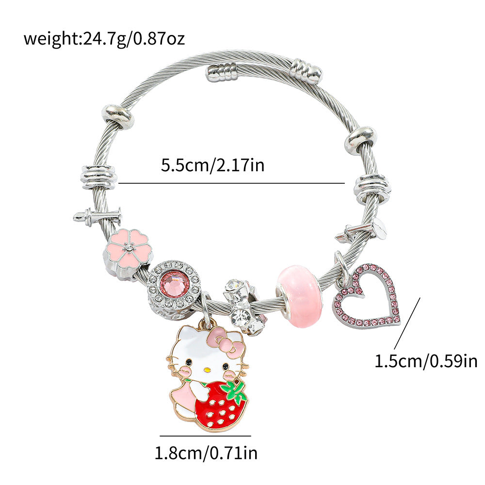 Cute Fashion Cat String Beads Open-ended Bracelets