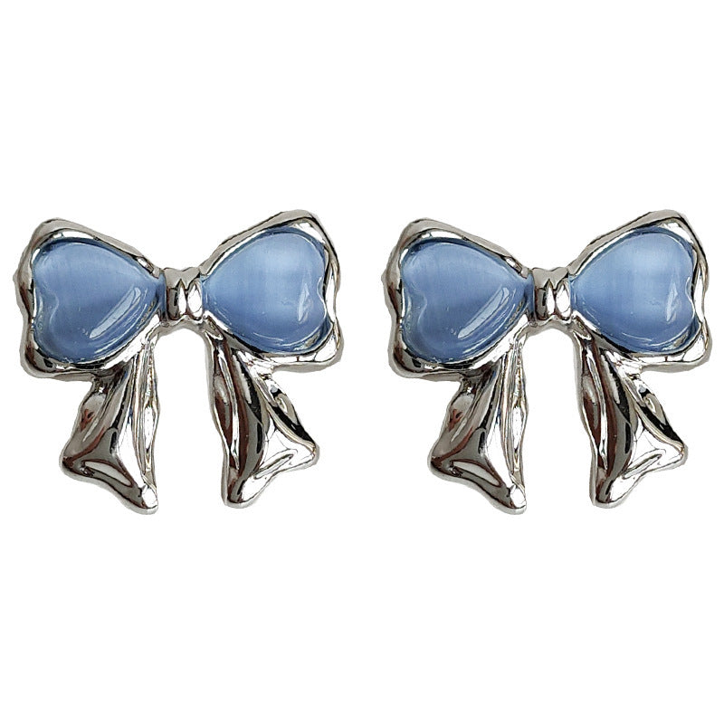 Fresh Blue Star Ear Female Design Zircon Planet Earrings