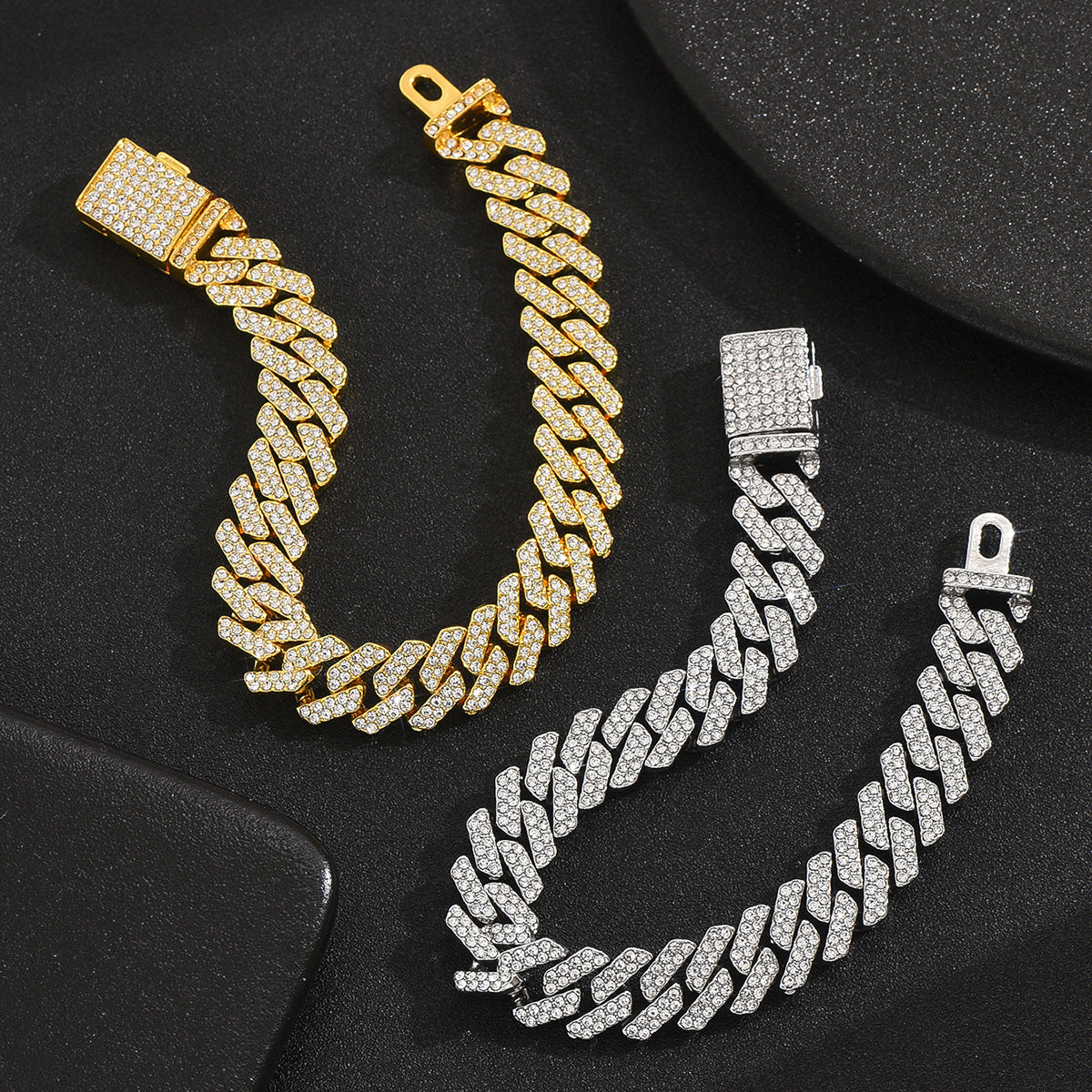 Men's Zircon Cross Design Clavicle Chain Hip Necklaces