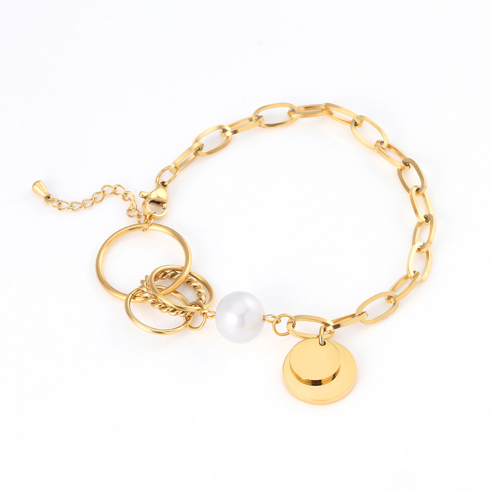 Women's Lot Personalized Gold-plated Pearl Korean Fashion Bracelets