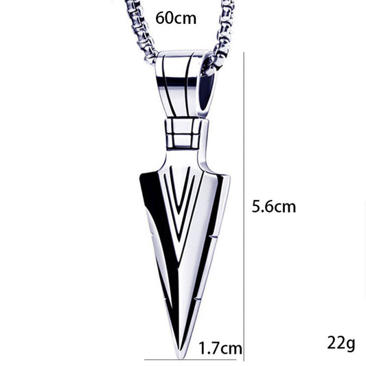 Men's Korean Style Arrow Short Keel Chain Necklaces