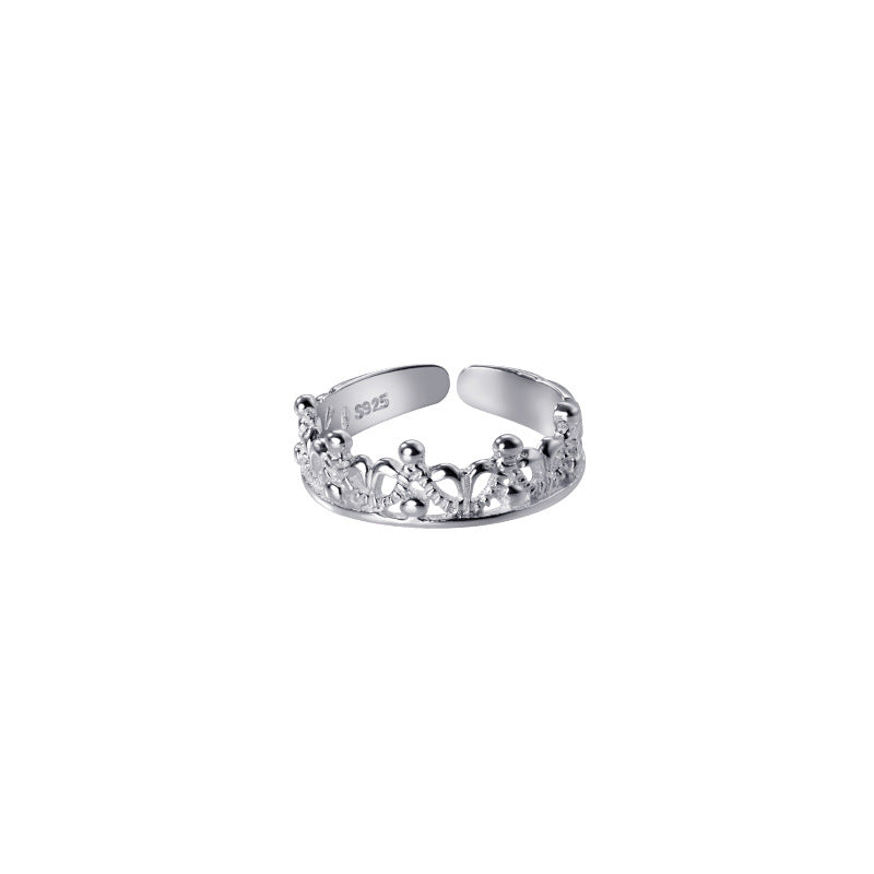 Small Hollow Crown Temperament Little Finger Retro Rings