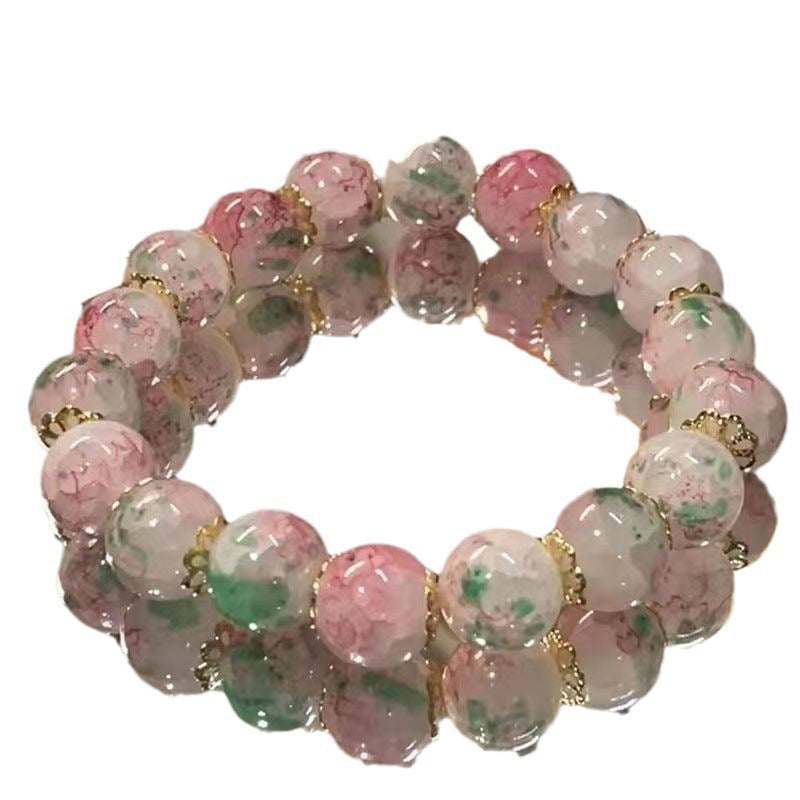Cherry Blossom Glaze Female Design High-grade White Bracelets