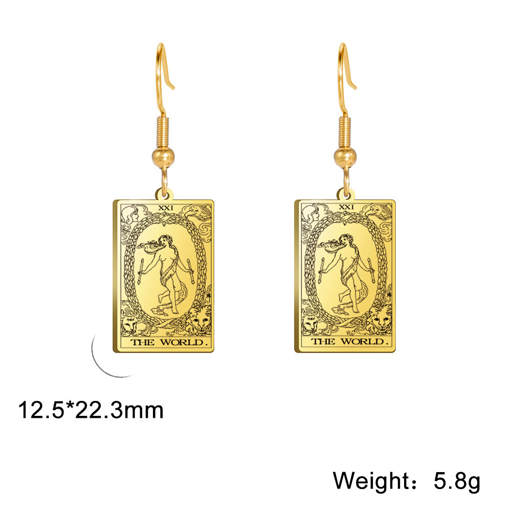 Classic Retro Tarot Series Personality Fashion Earrings