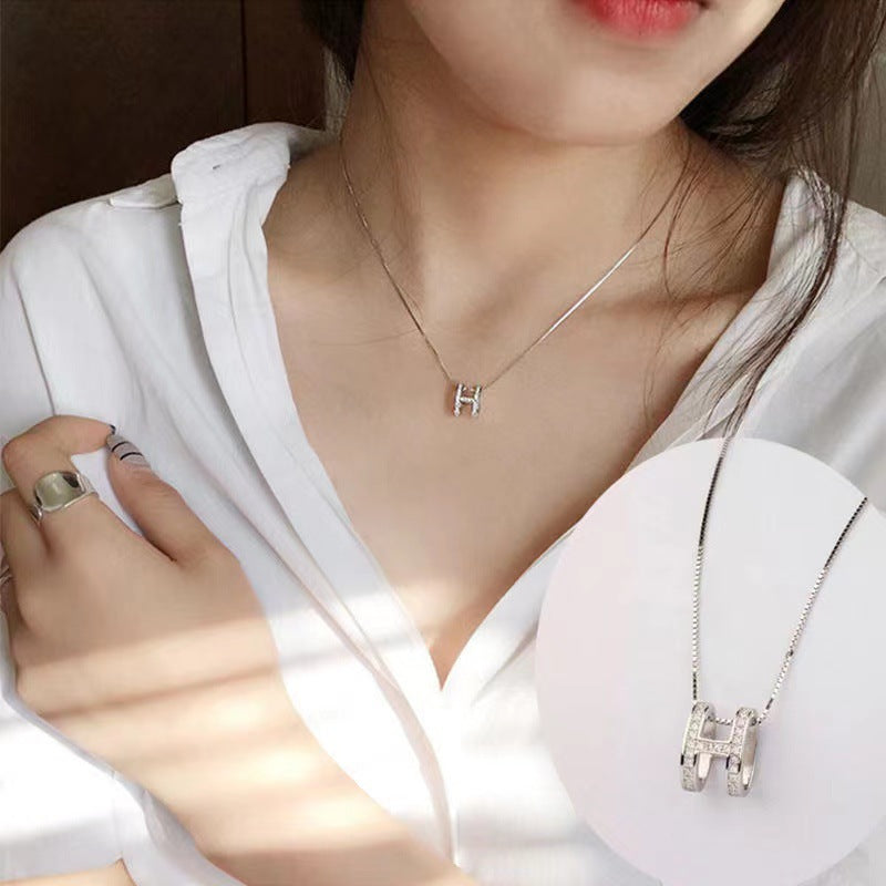 Sweet Letter Stylish Simple Versatile Clavicle Necklaces