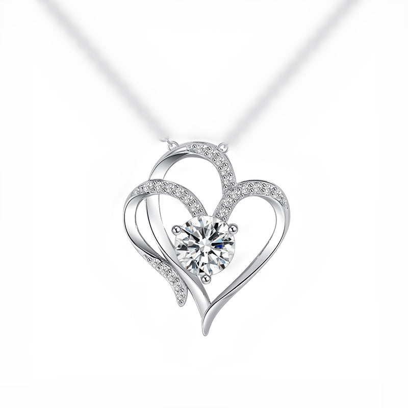 Women's Heart-to-heart Elegant Graceful High-grade Inlaid Zircon Necklaces