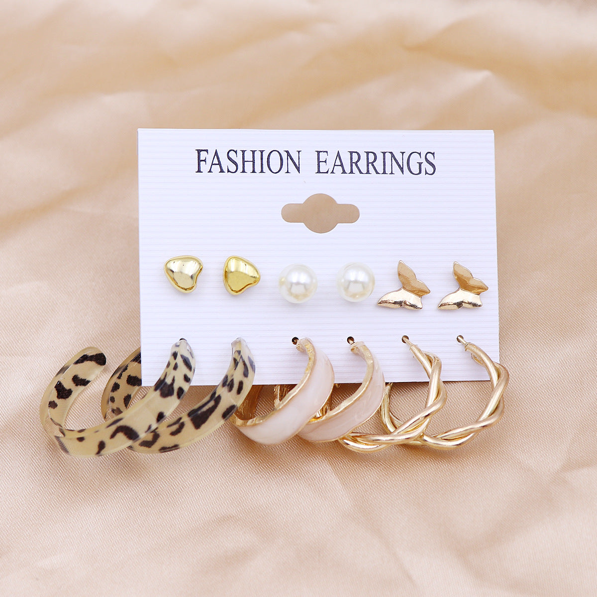 Women's Metal Geometry Shaped Ear French Set Earrings