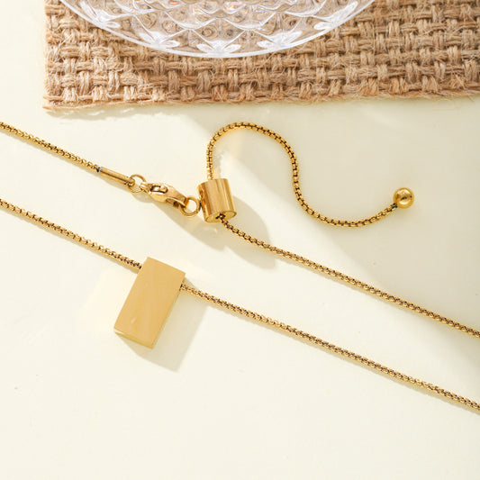 Geometric Cuboid Ornament Clavicle Chain High-grade Necklaces