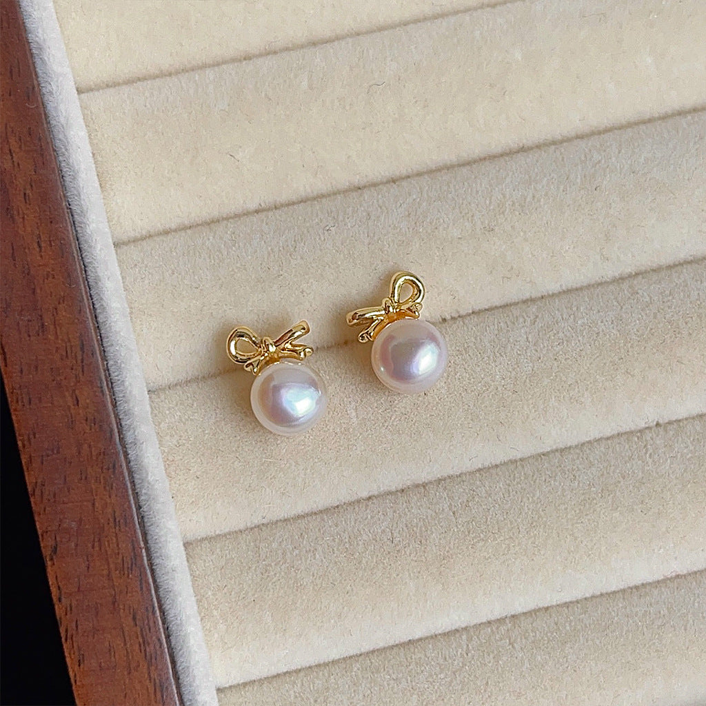 Style Natural Pearl Ear French High-grade Earrings