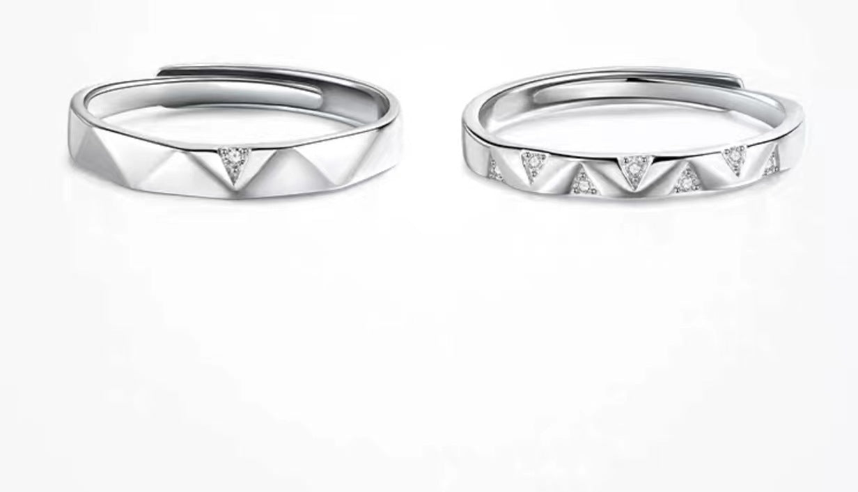 Women's & Men's Fan Home With Female Mobius Couple Fashion Simple Opening Rings