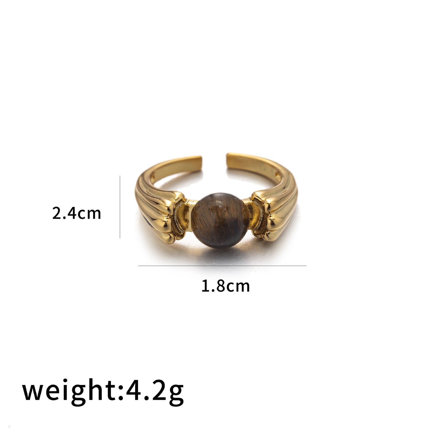 Female Irregular Wind Opening Adjustable Gold Rings