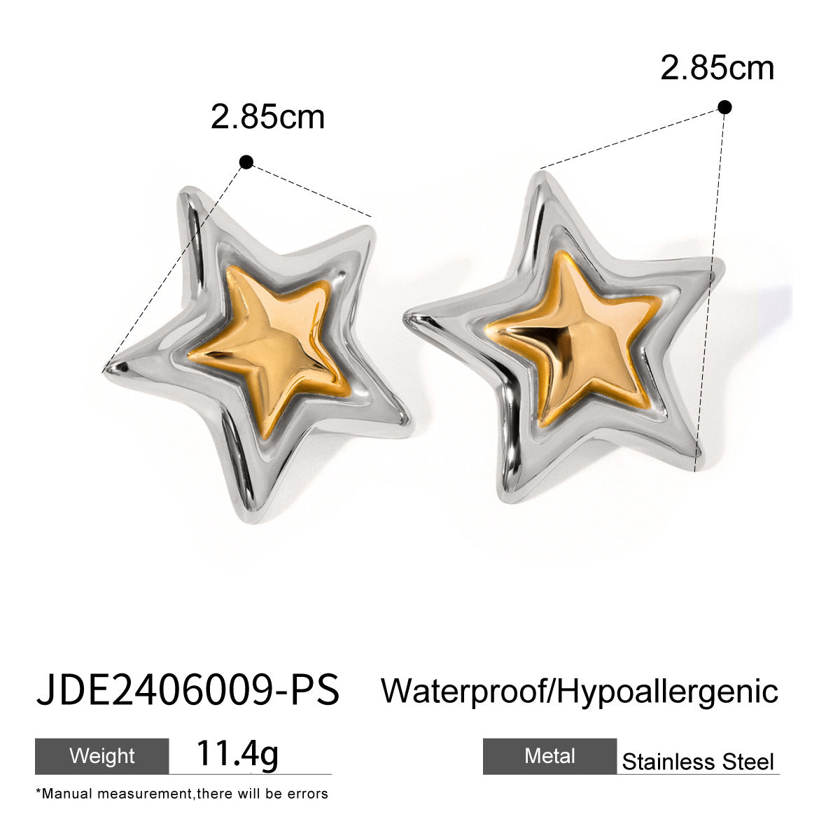 Stainless Steel Geometric Contrast Color High-grade Earrings