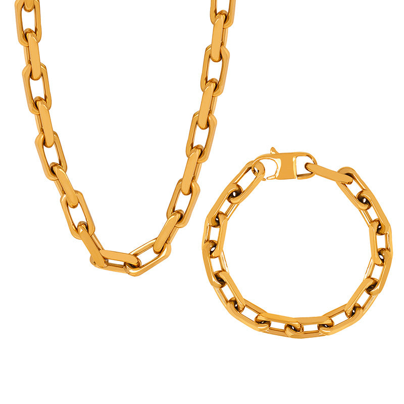 Women's & Men's Chain Trendy Versatile Personality Stainless Steel Bracelets
