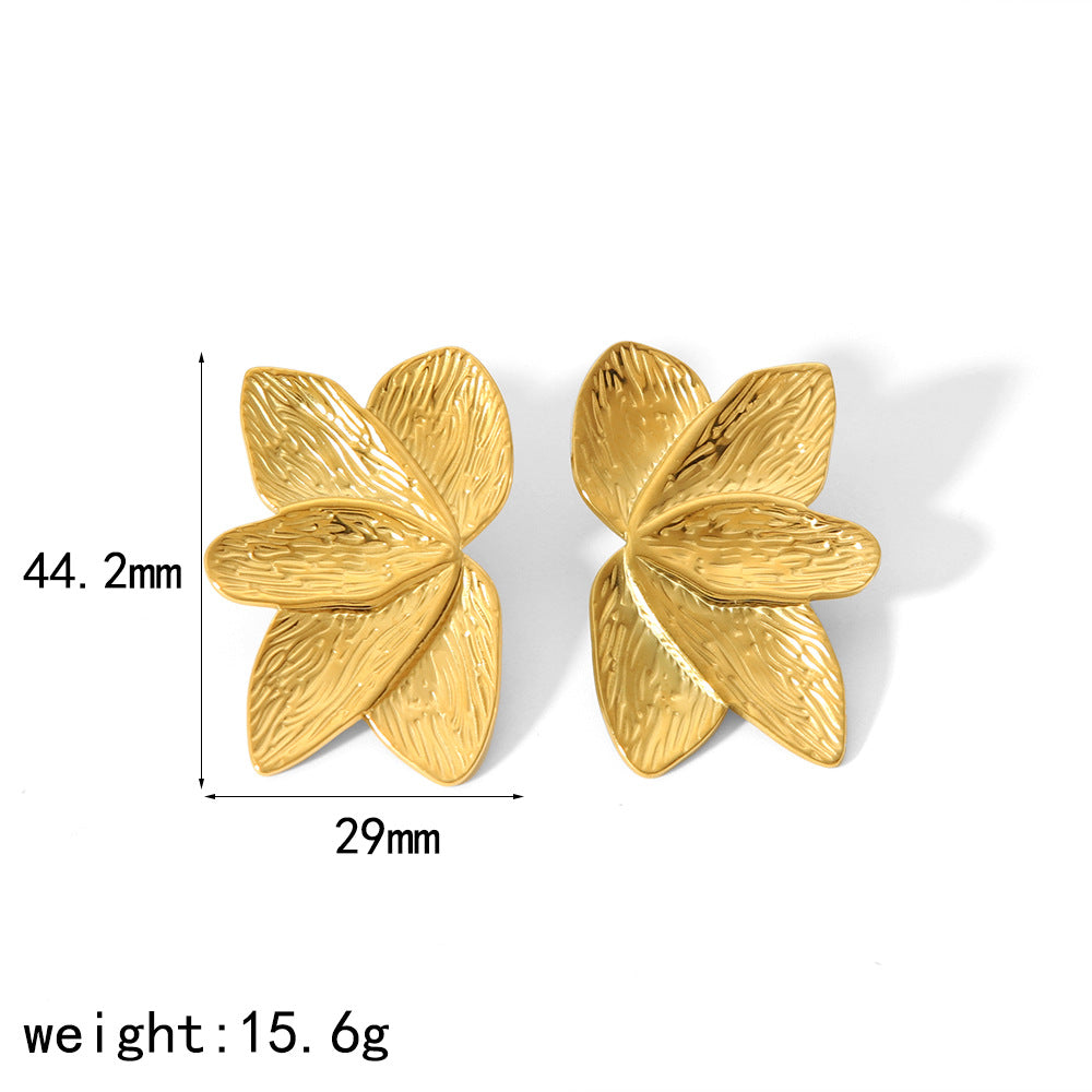 Flower Niche High-grade Butterfly Stainless Steel Earrings