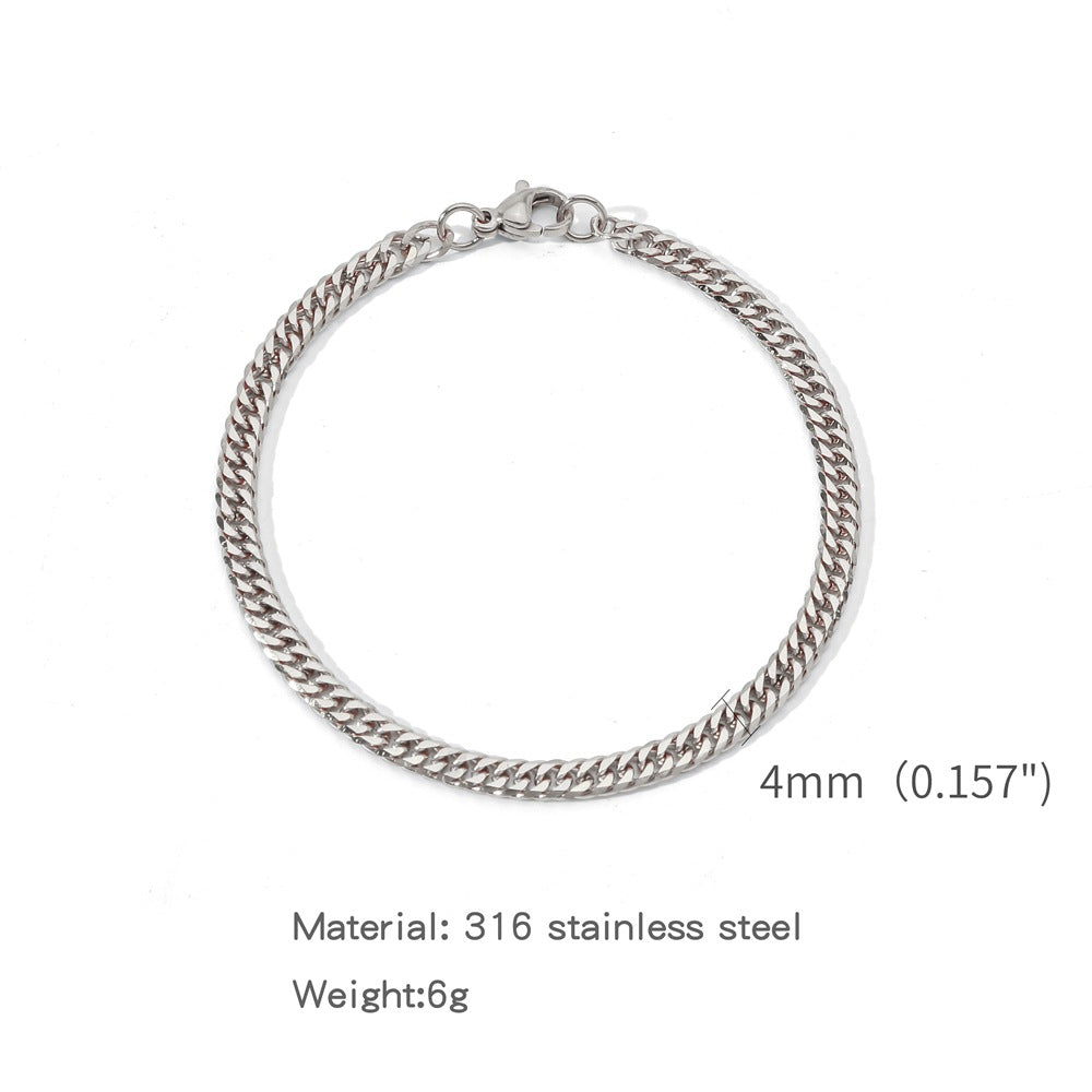 Fashion Exaggerated Electroplating Double Woven Grinding Bracelets