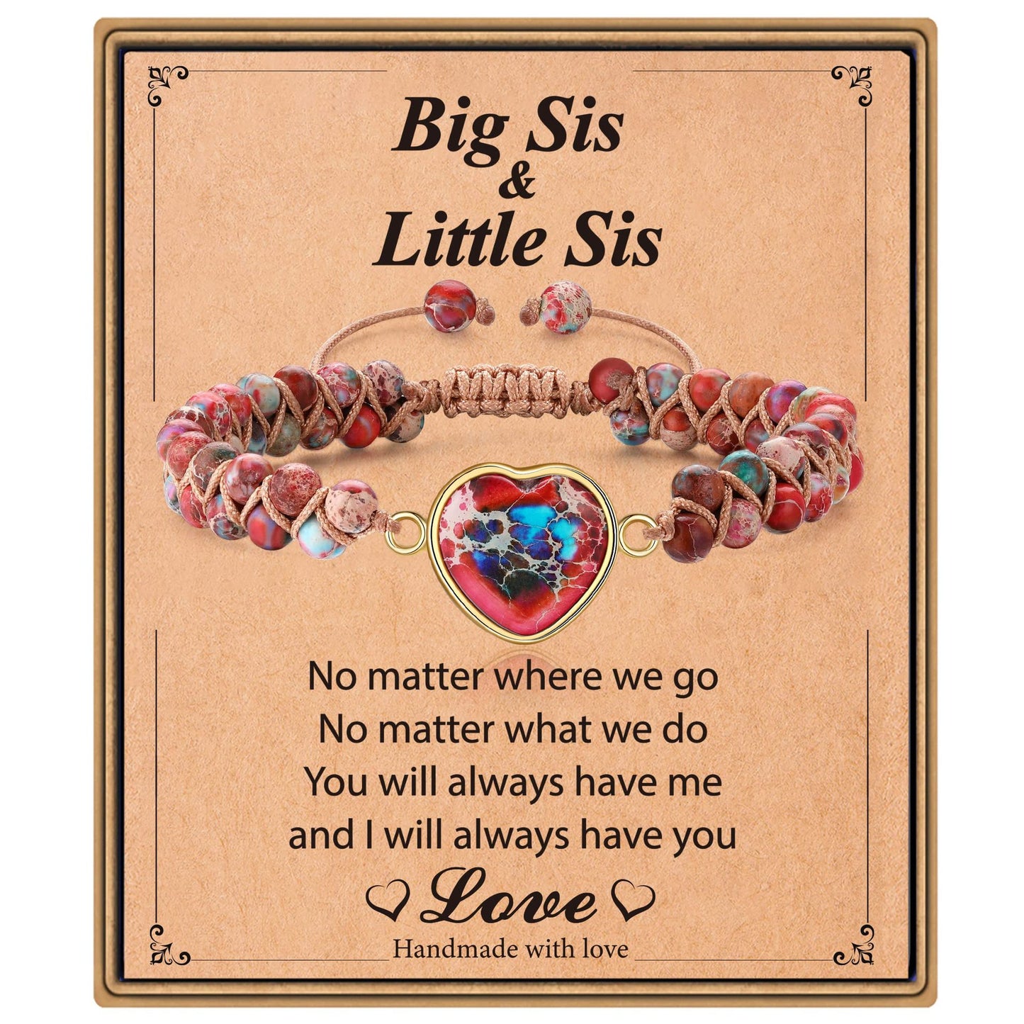 Love Double Woven Friendship Red Blue Bracelets