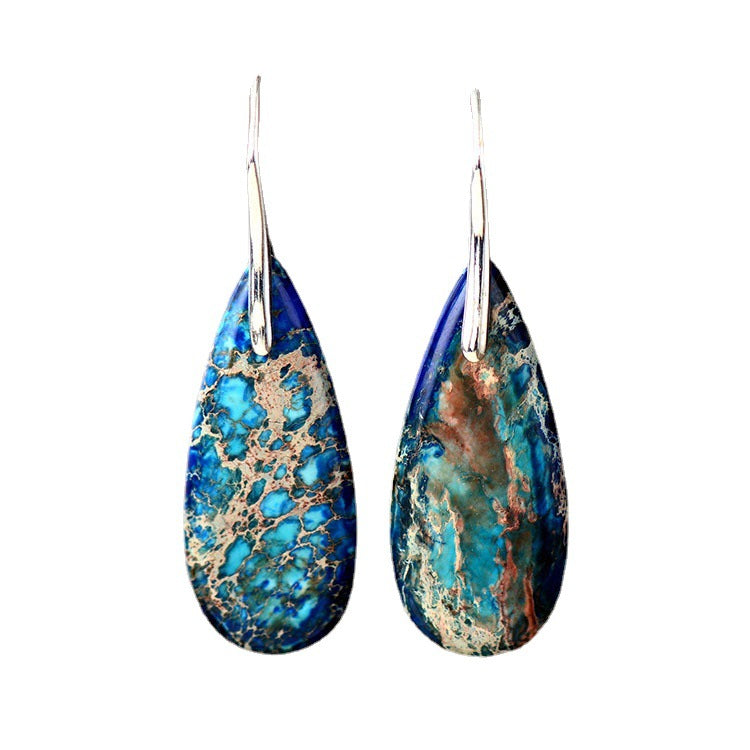 Emperor Stone Water Drop Female Temperament Earrings