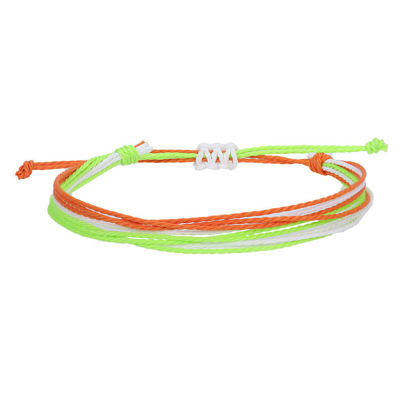 Bohemian Style Waterproof Wax Line Woven Bracelets