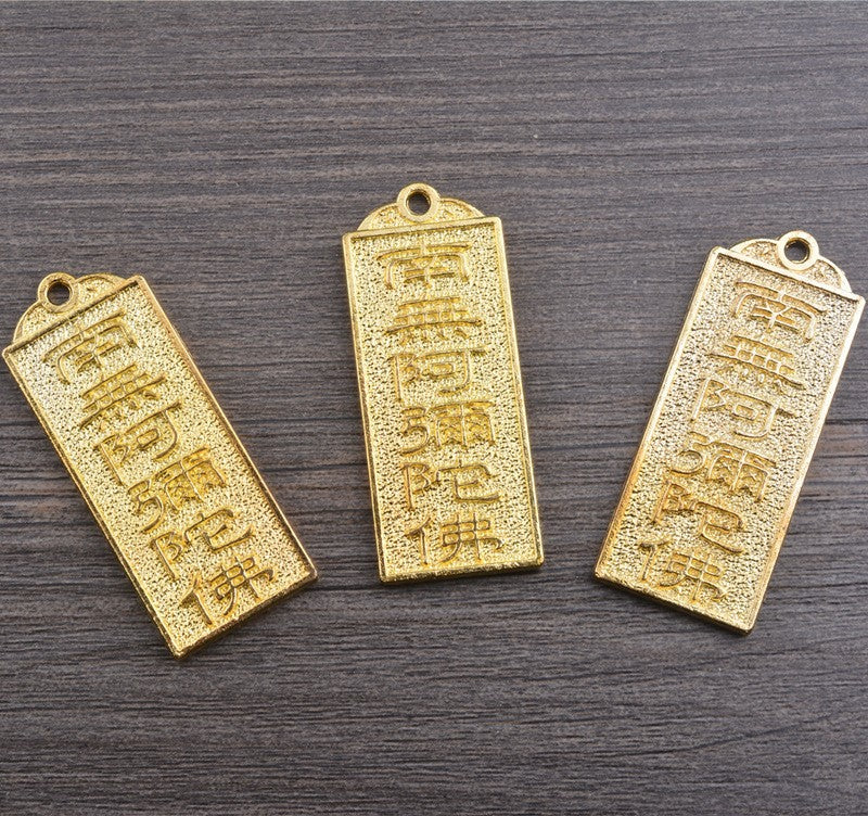 Double-sided Epoxy Amulet Sweater Chain Charm Necklaces