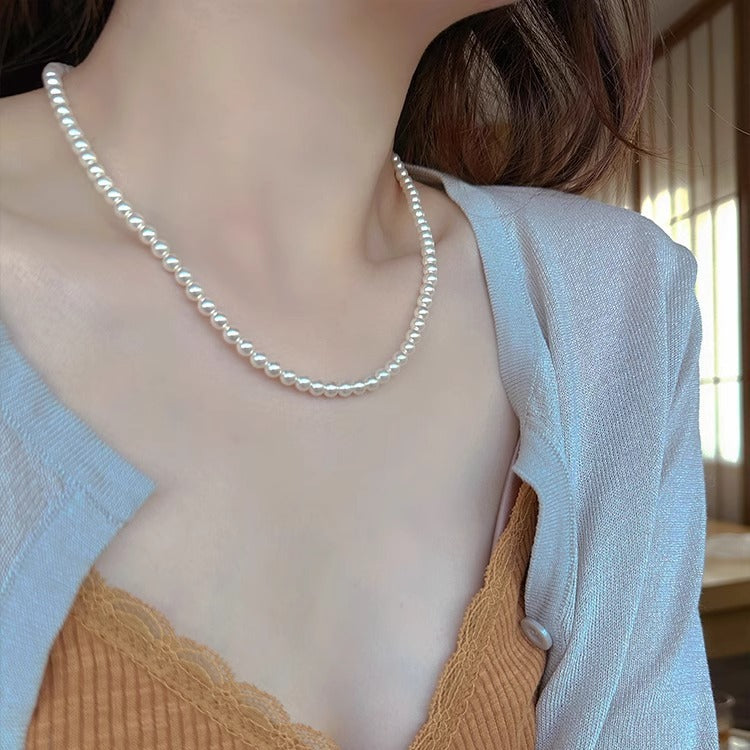 Sense Design Simple Adjustable Ball Clavicle Necklaces