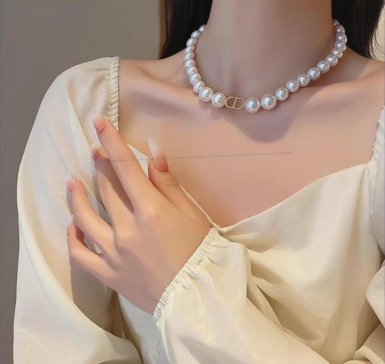 Women's Fairy Beautiful Pearl Twin Clavicle Chain Necklaces