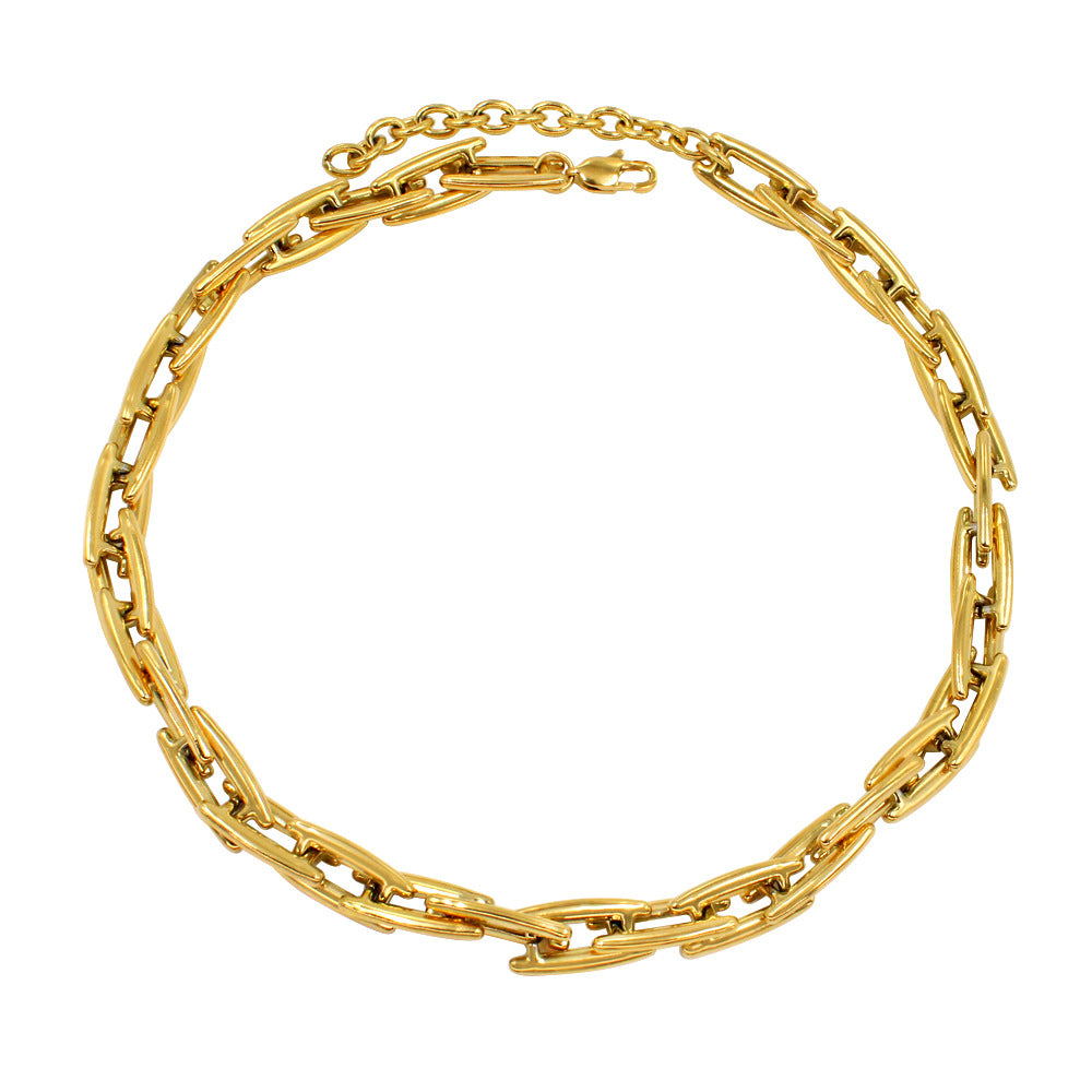 Trendy Stainless Gold Handmade Chain Waterproof Jewelry Set