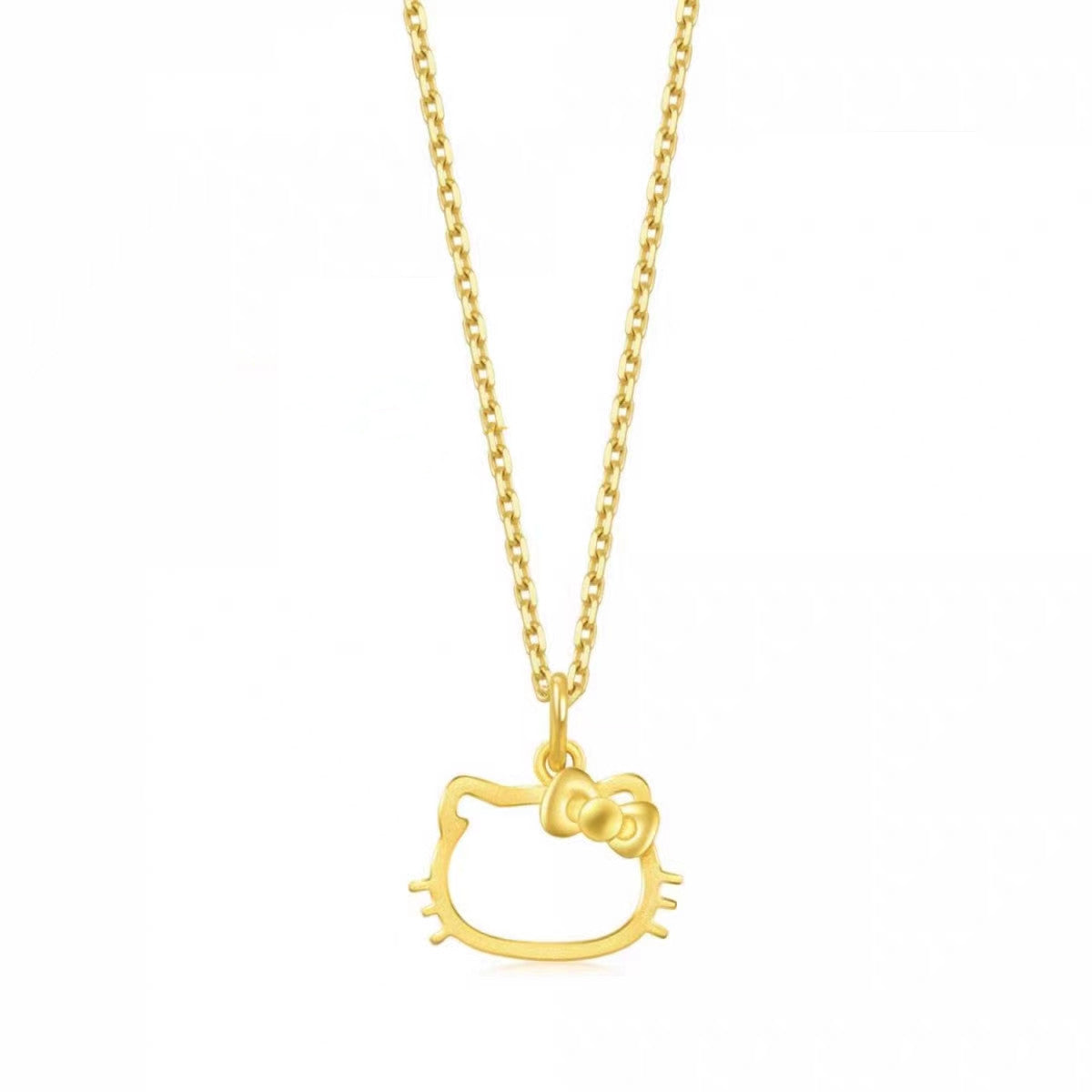 Gold Design High-grade Simple Sweet Hello Necklaces