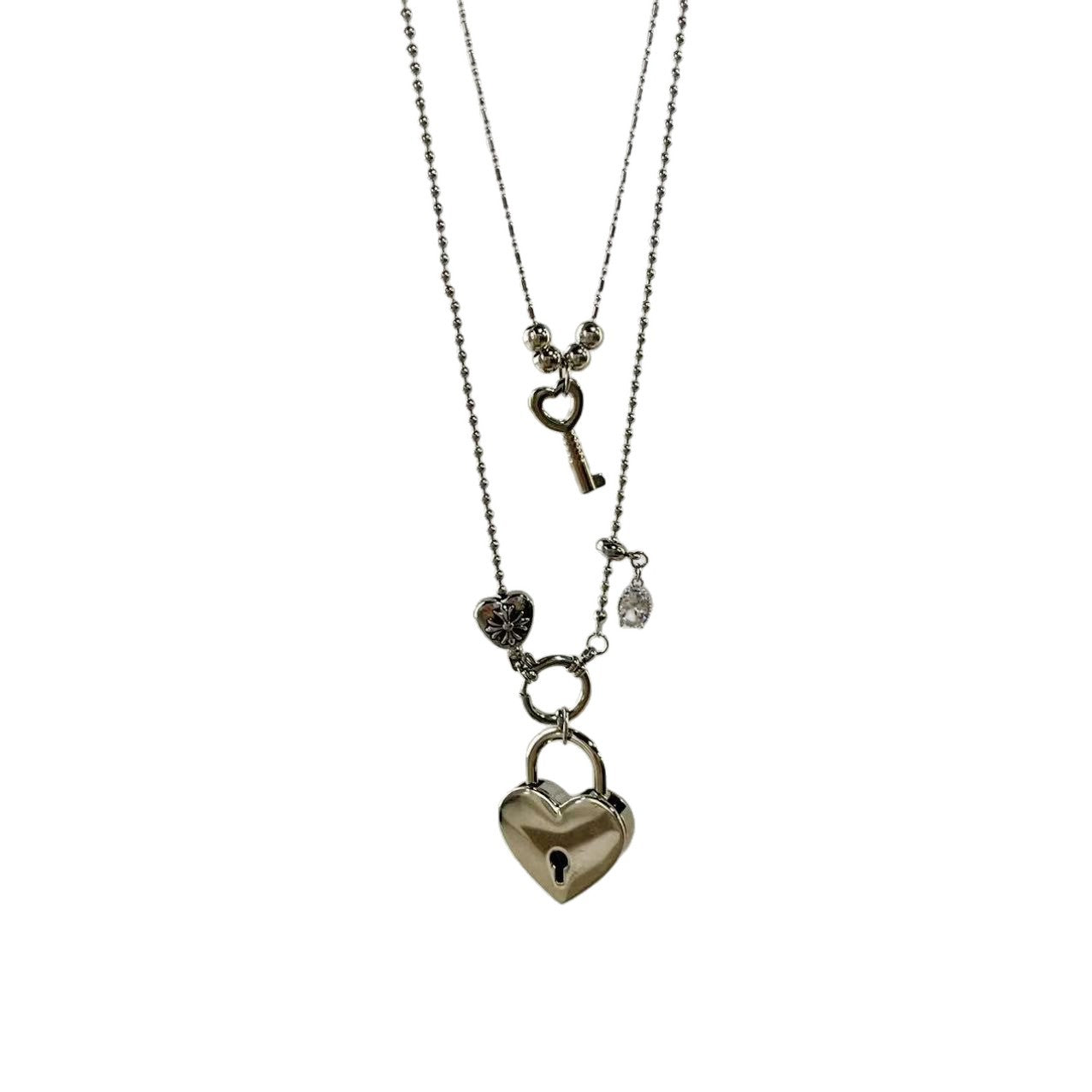 Style Two-piece Love Key Design High-grade Necklace