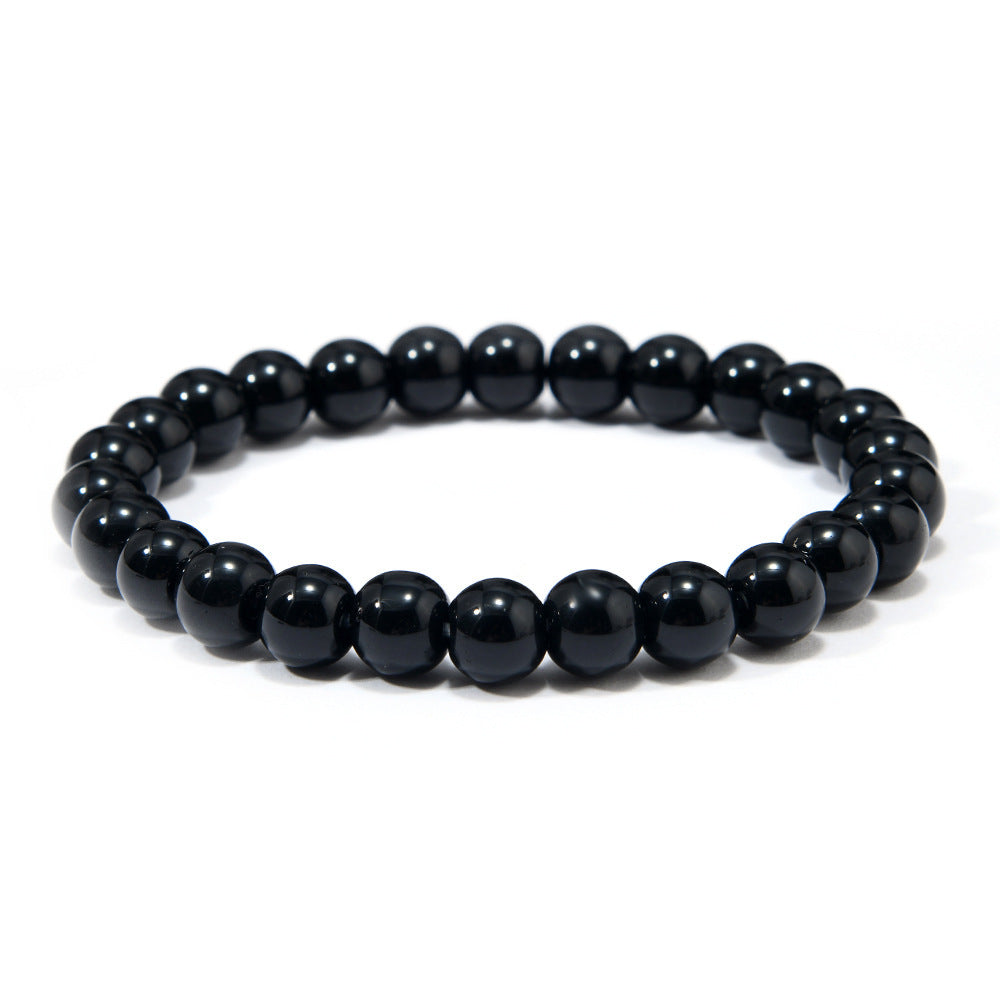 Men's Fashion Width Leather Domineering Personalized Alloy Five-pointed Bracelet