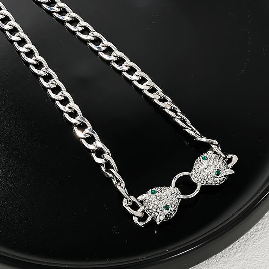Simple Style Round Lion's Head Enamel Necklaces