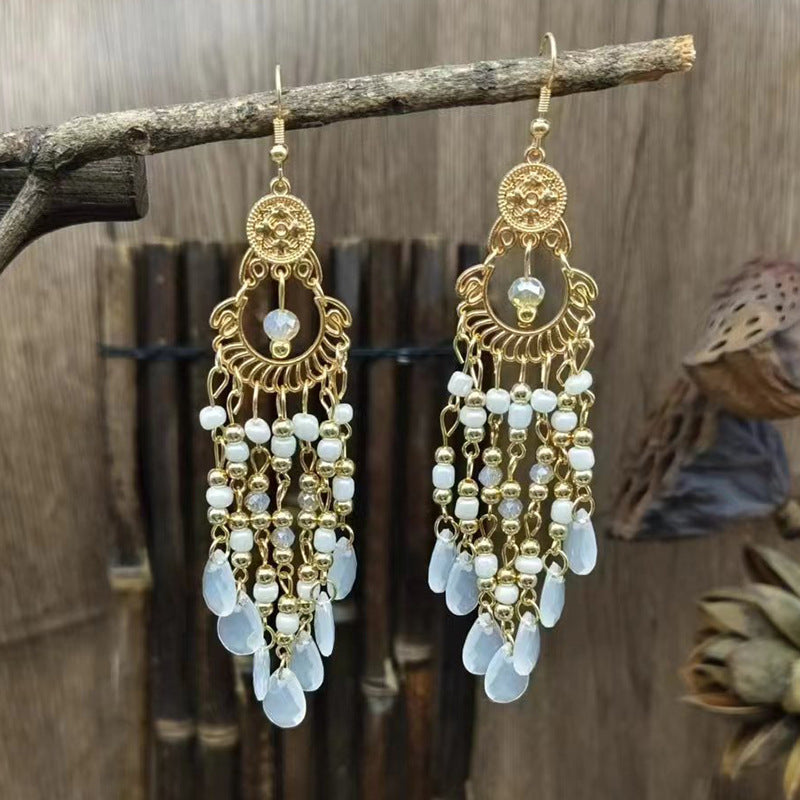Long Fringe Special Ins Slimming Face Earrings