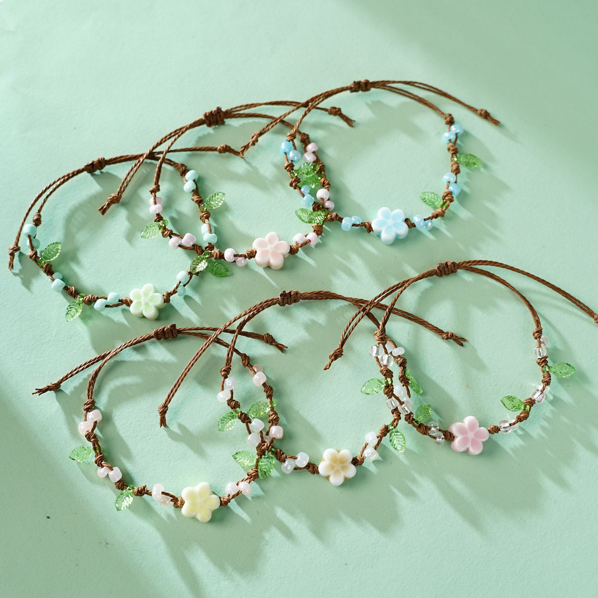 Braided Rope Clover Carrying Strap Artistic Scenic Bracelet