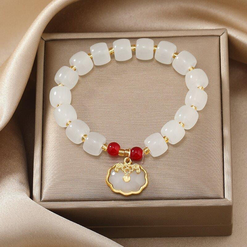 Women's Chinese Style Jade Hare Original Life Bracelets