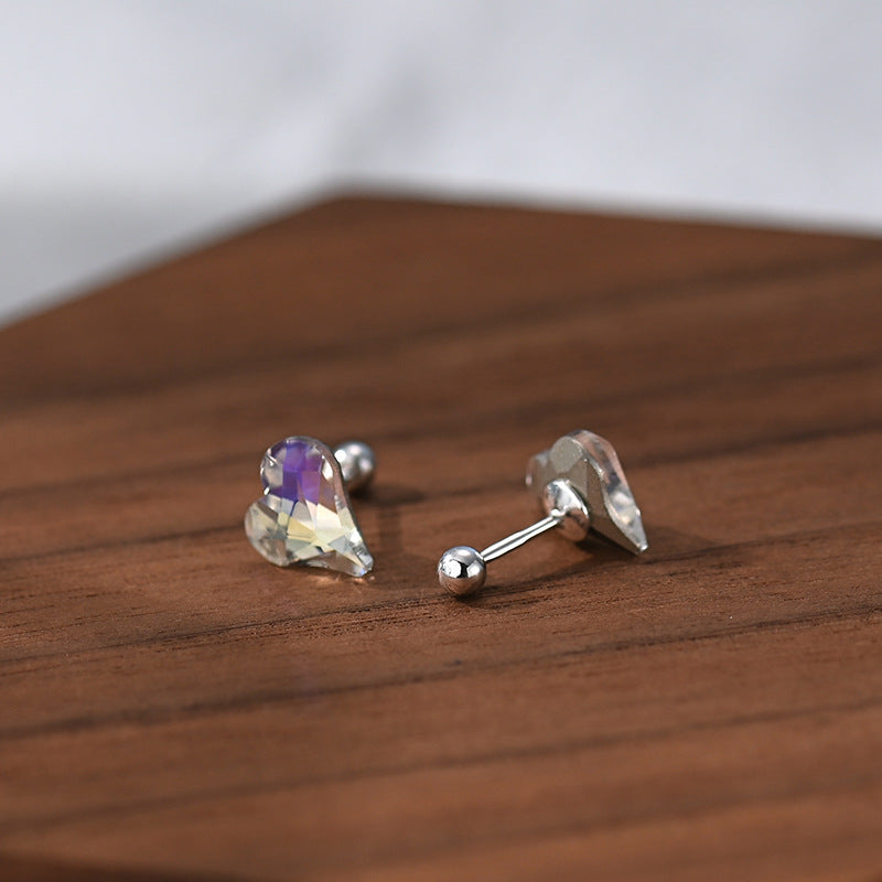 Women's Rhinestone Fashion Sweet Colorful Twist Screw Earrings