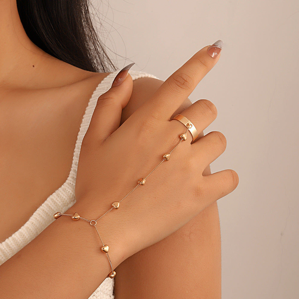 Butterfly Love Pearl Finger Hip Hop Exaggerated Bracelets