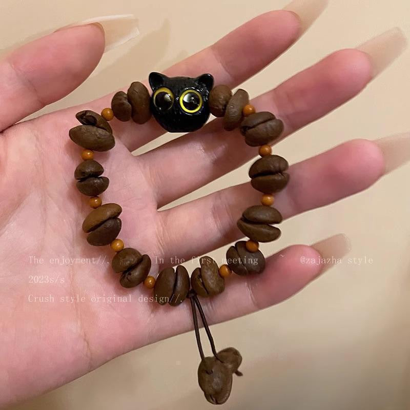 Women's & Men's Retro Ethnic Style Agate Ox Bone Rosary Bracelet