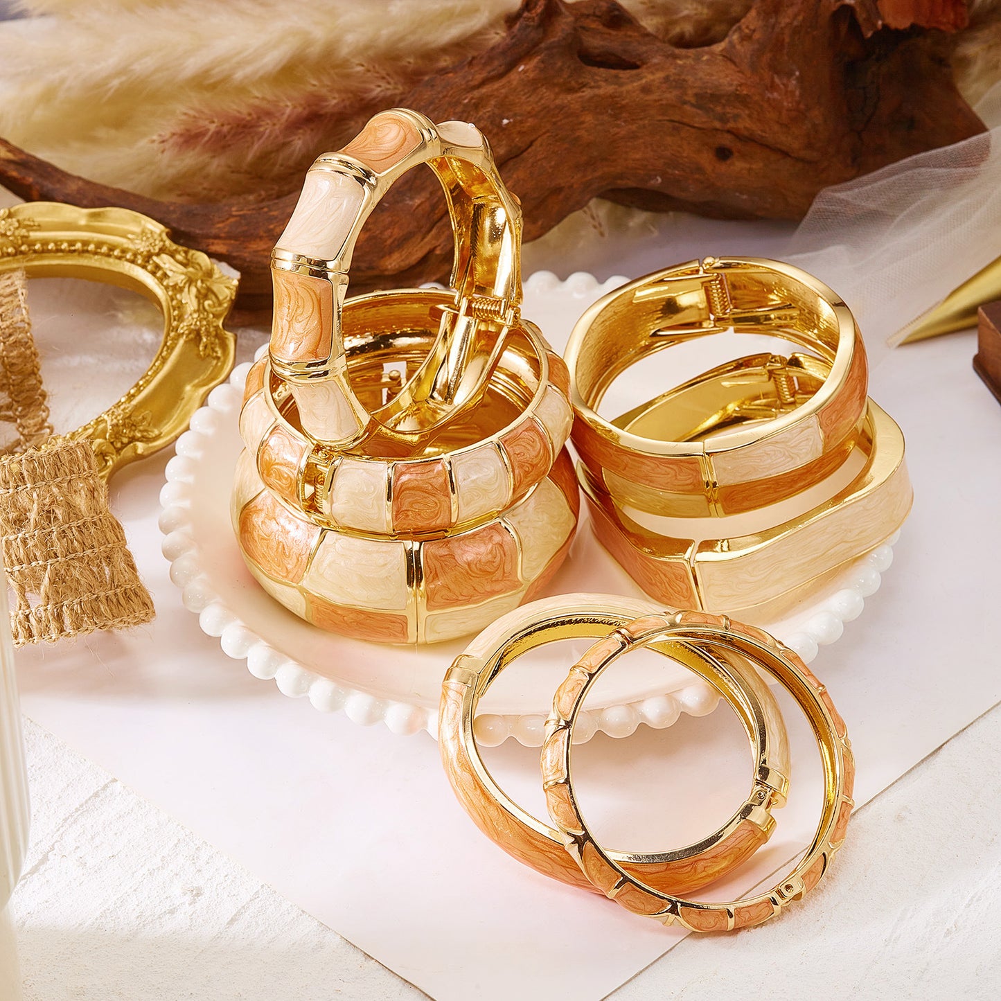 Dripping Wide Retro Style Exaggerated Opening Bracelet